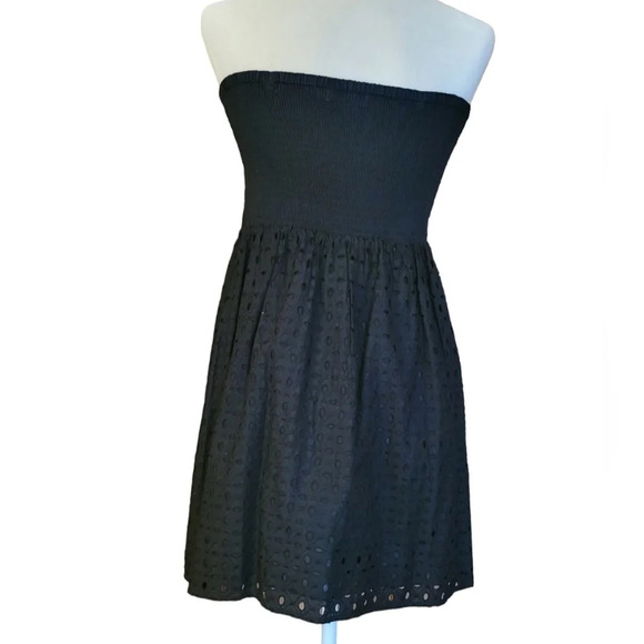 STRAPLESS Cotton Eyelet Dress - Picture 6 of 14